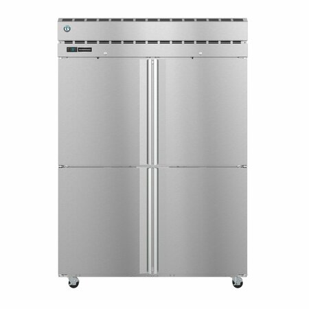 HOSHIZAKI AMERICA Refrigerator, Two Section Pass Thru Upright, Half Stainless Doors with Lock PT2A-HS-HS